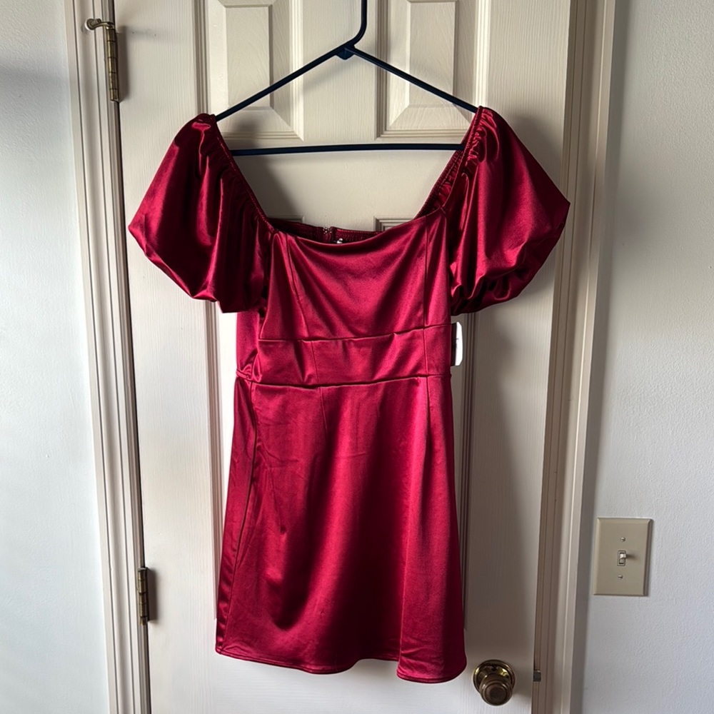 Altar’d State Red Off-Shoulder Dress
